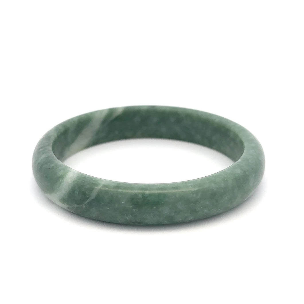Natural Jade Gemstone Bangle Bracelet Size 7.5 inches