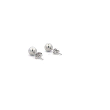Load image into Gallery viewer, 14K White Gold Earrings Stud Ball Small 5mm
