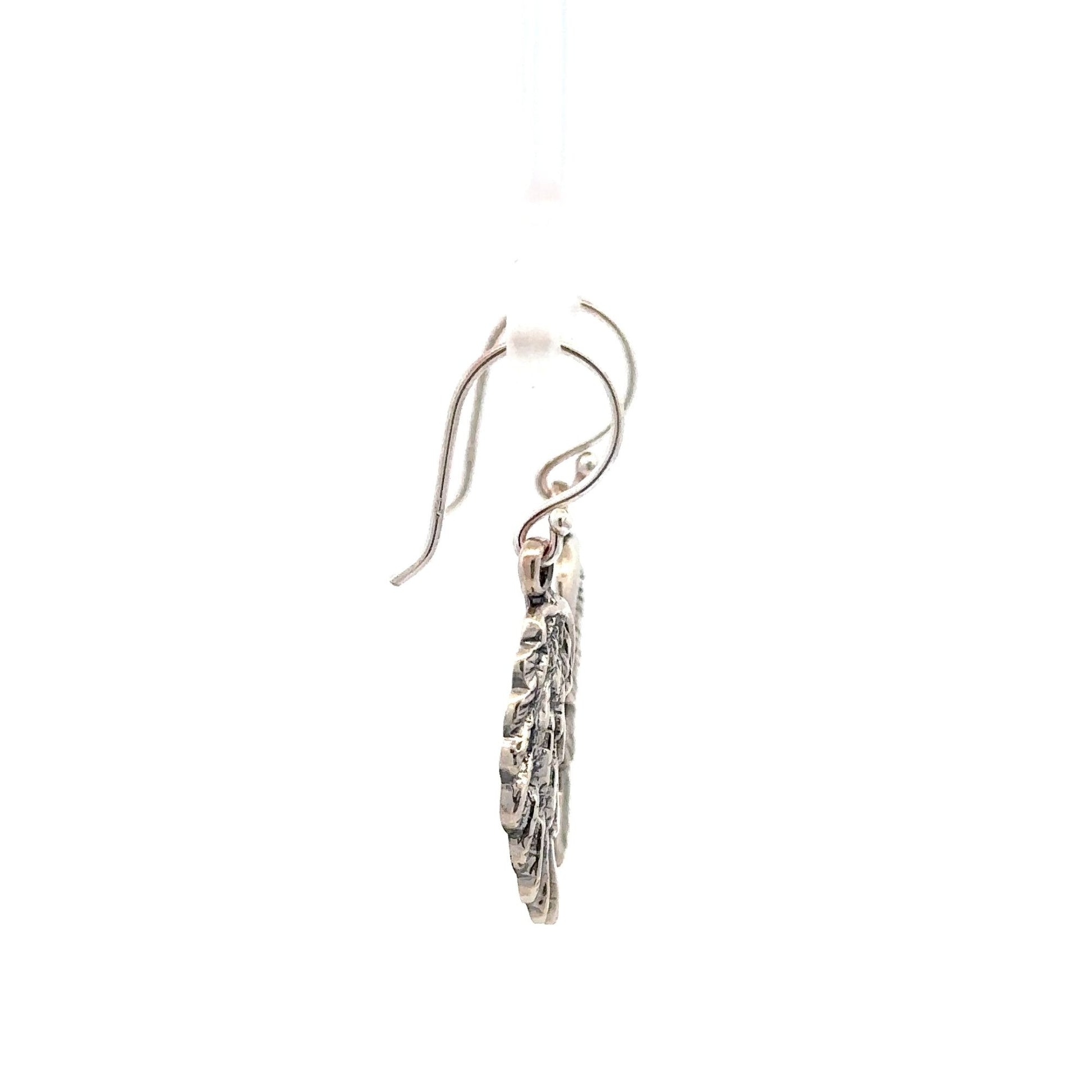 925 Sterling Silver Stud Earrings Wings Oxidized - Rafant
