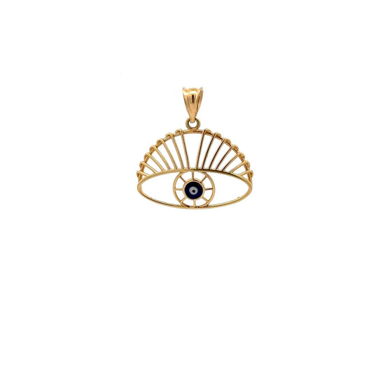 18K Gold Pendant Evil Eye 1.15 grams - Rafant