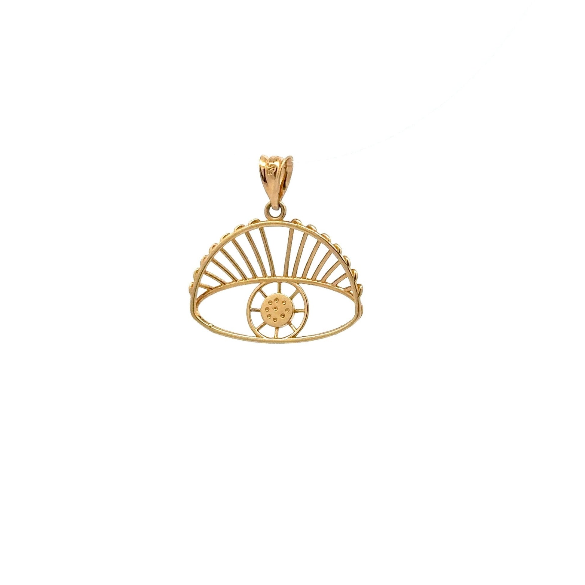 18K Gold Pendant Evil Eye 1.15 grams - Rafant