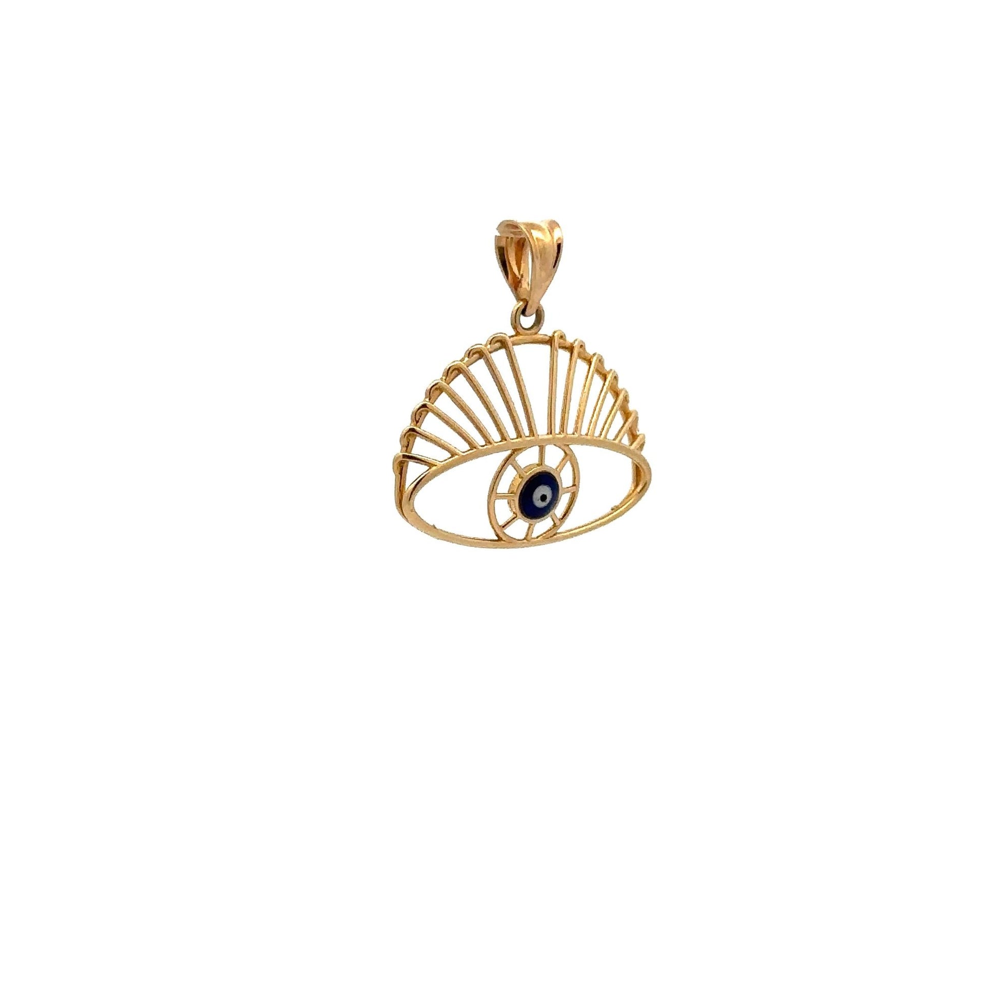 18K Gold Pendant Evil Eye 1.15 grams - Rafant