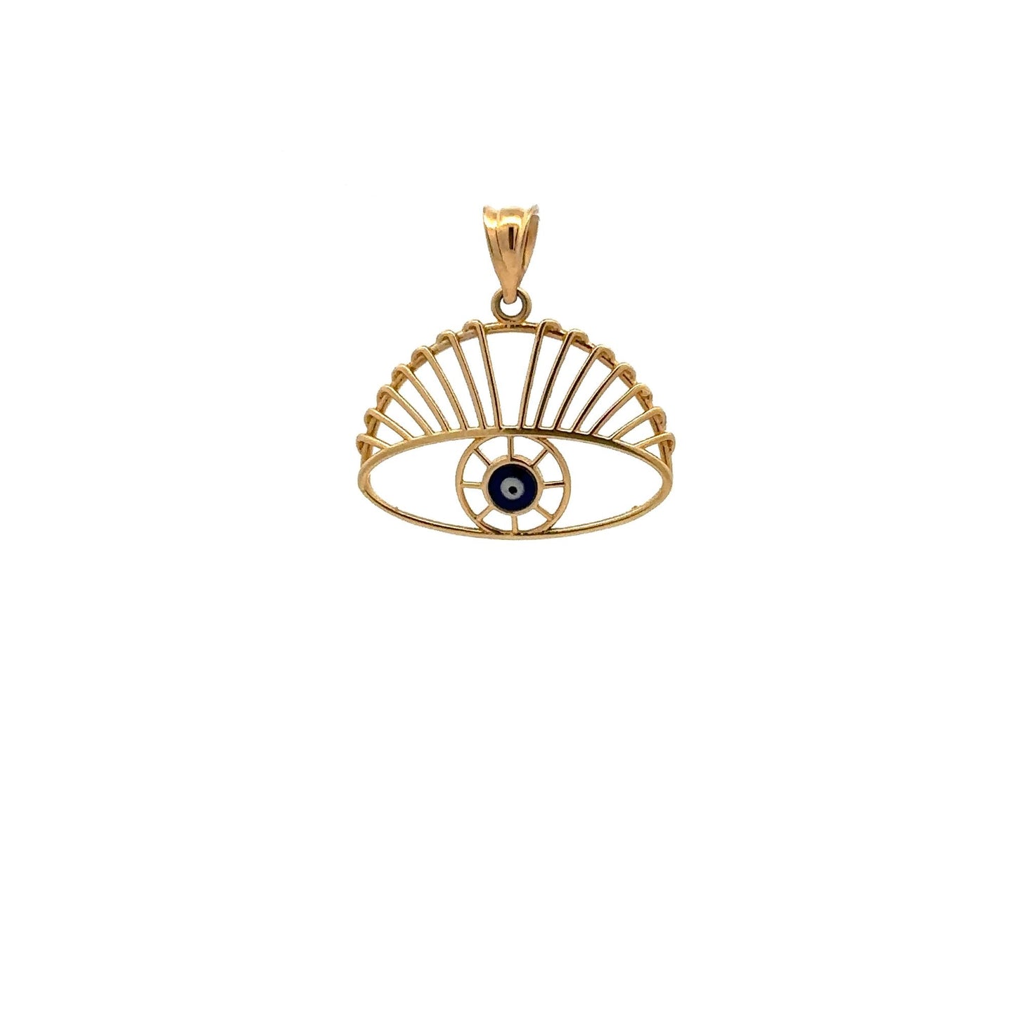 18K Gold Pendant Evil Eye 1.15 grams - Rafant