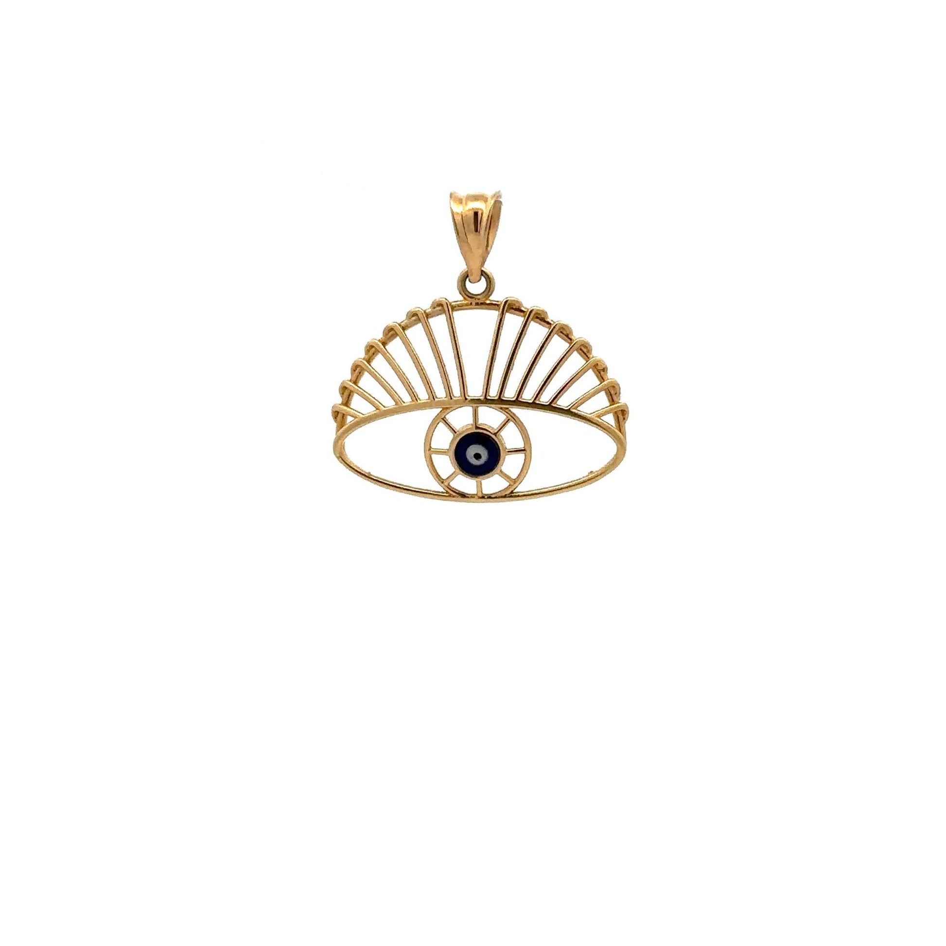 18K Gold Pendant Evil Eye 1.15 grams - Rafant