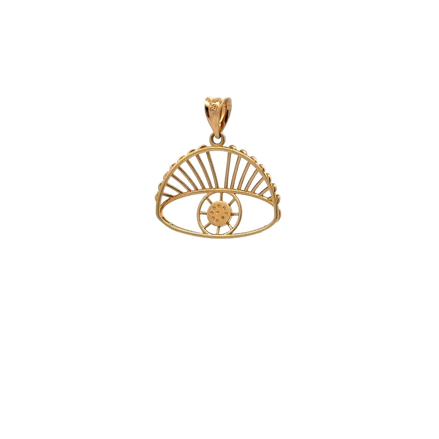 18K Gold Pendant Evil Eye 1.15 grams - Rafant