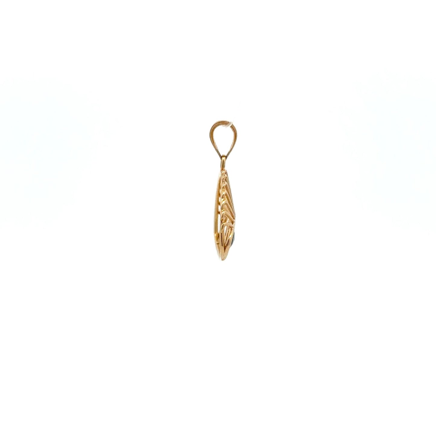 18K Gold Pendant Evil Eye 1.15 grams - Rafant