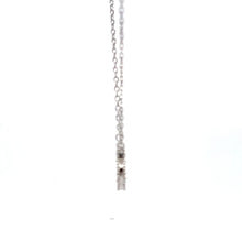 Load image into Gallery viewer, 925 Sterling Silver Necklace 17 inches Chain Black Agate Clover Pendant
