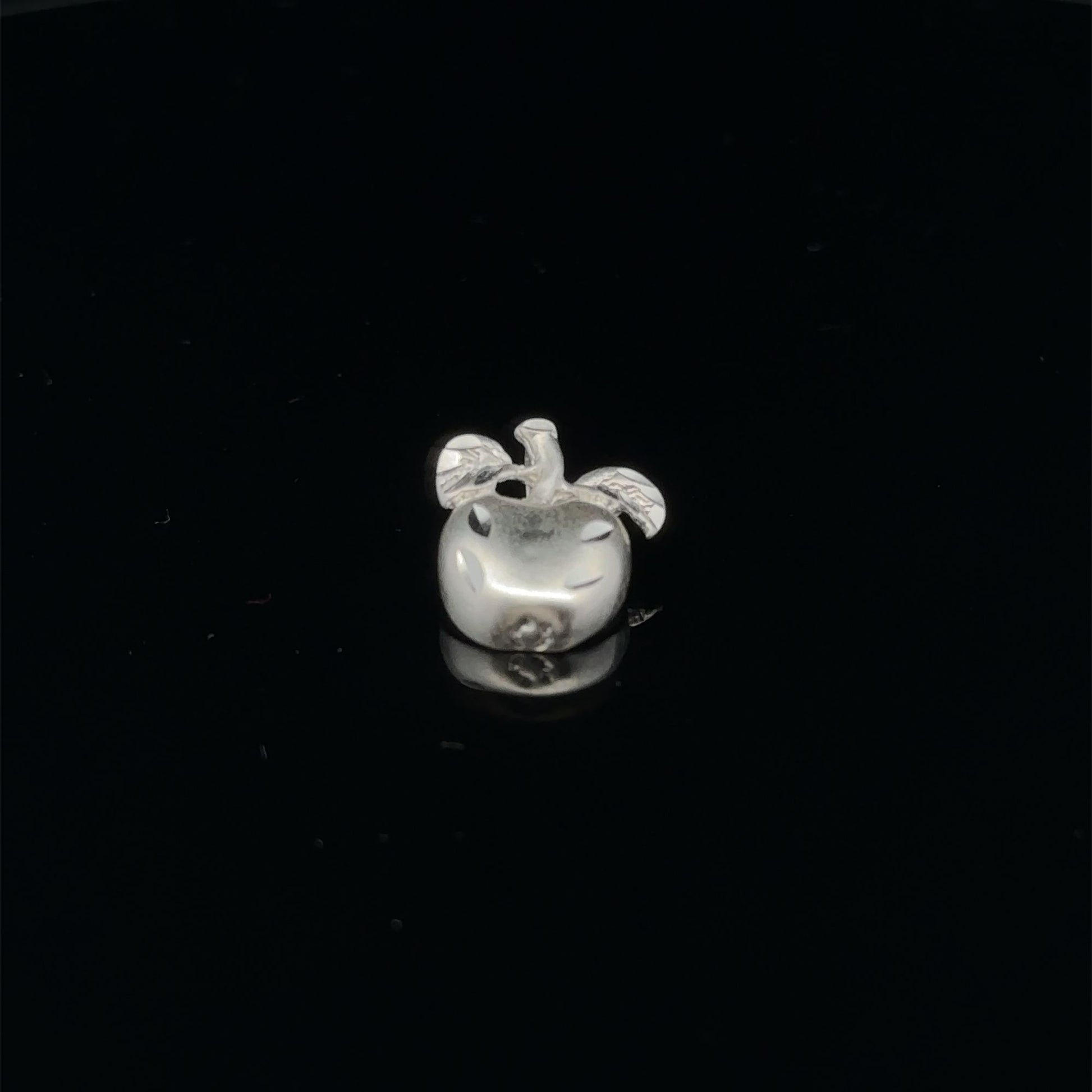 925 Sterling Silver Pendant Charm Apple Fruit - Rafant