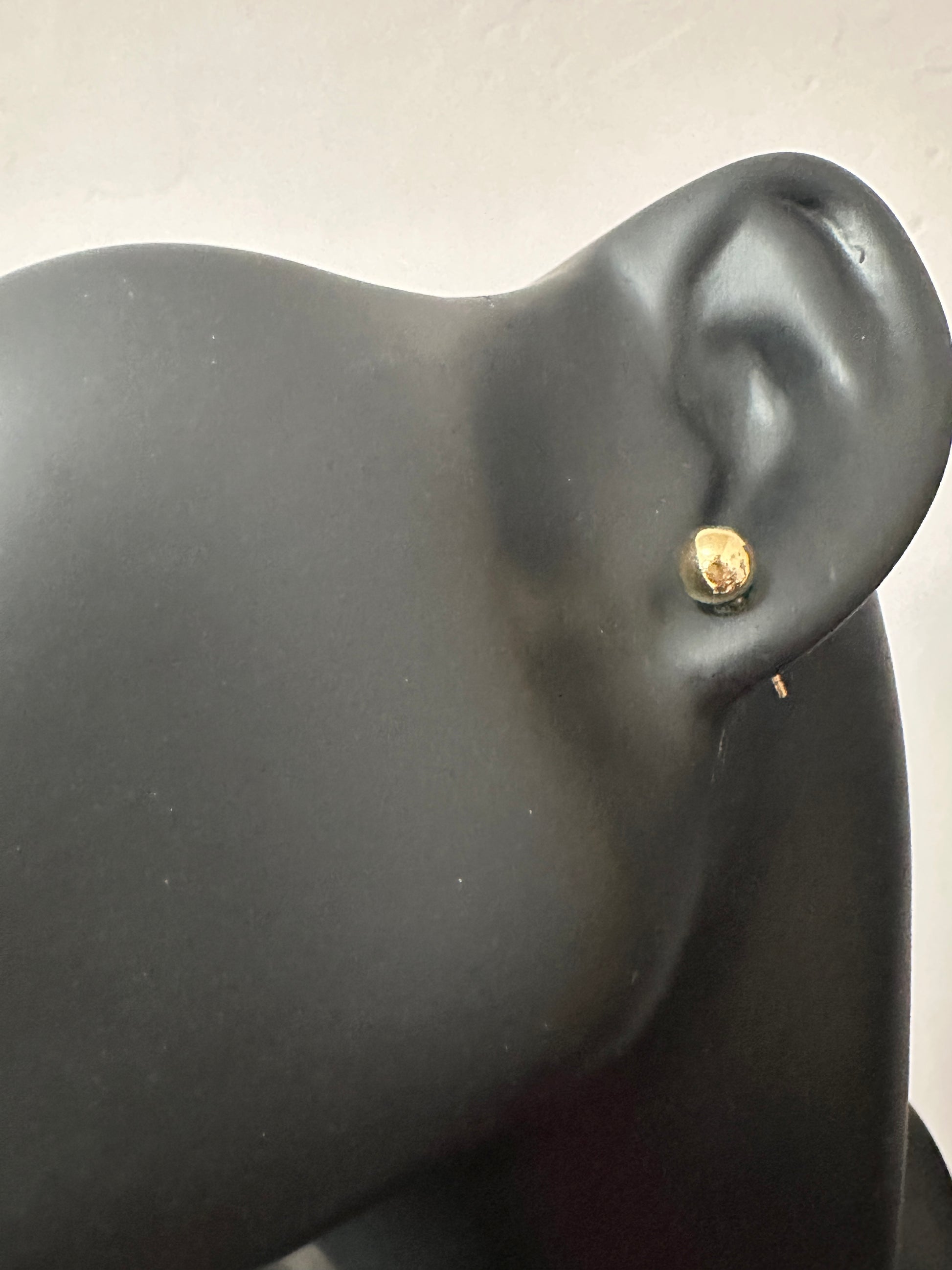 18K Gold Stud Earrings Ball - Rafant