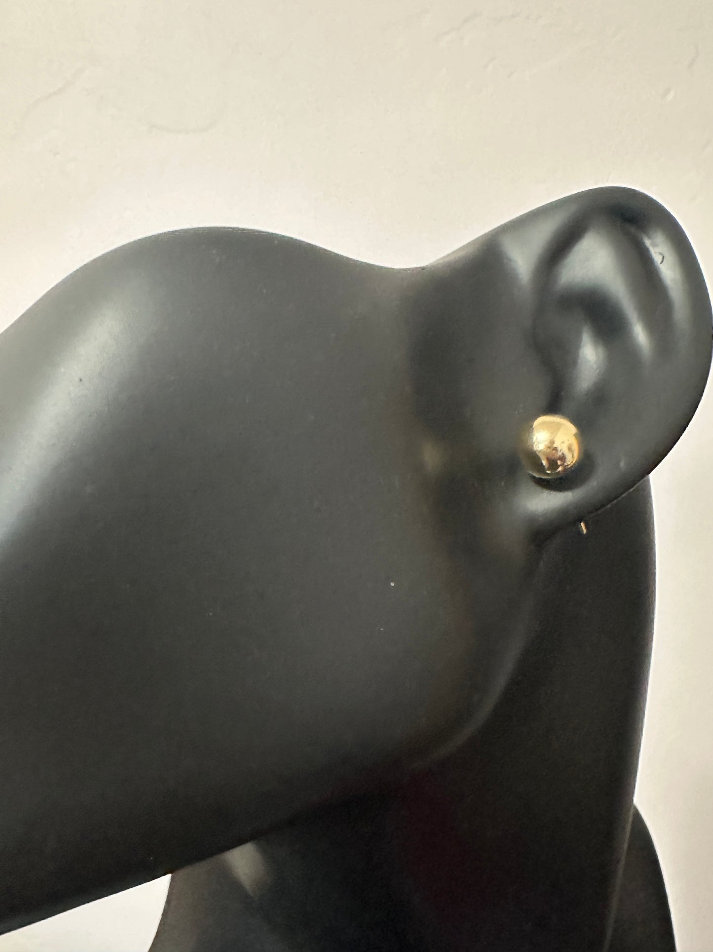 18K Yellow Gold Earrings Stud Ball Polished 1.30 grams - Rafant