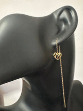 Load image into Gallery viewer, 18K Gold Earrings Threader Heart

