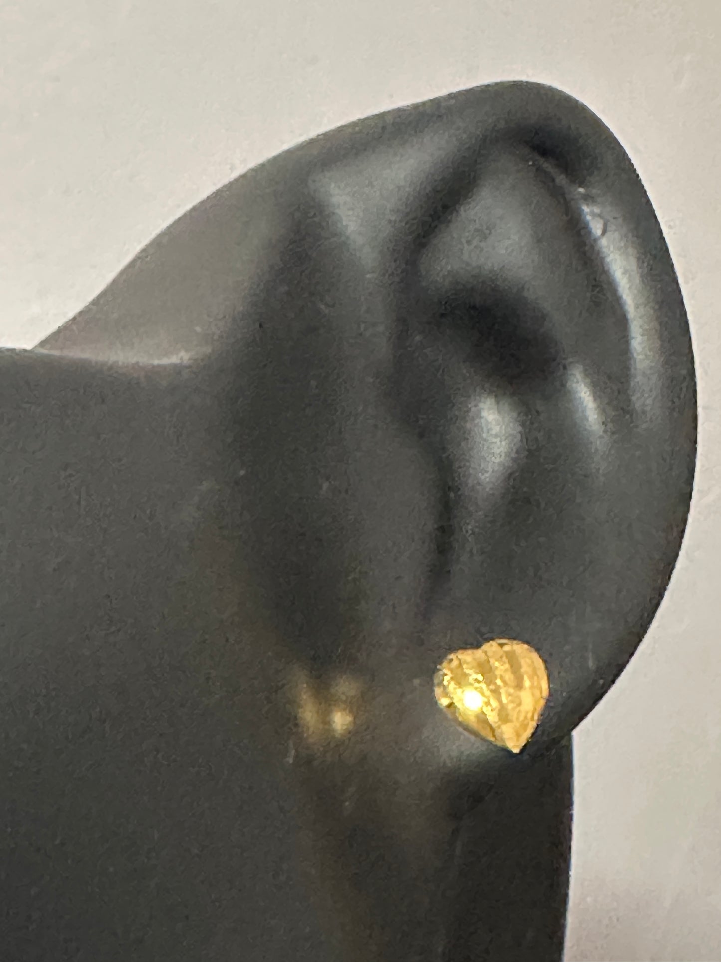 18K Gold Earrings Screw Type Heart - Rafant
