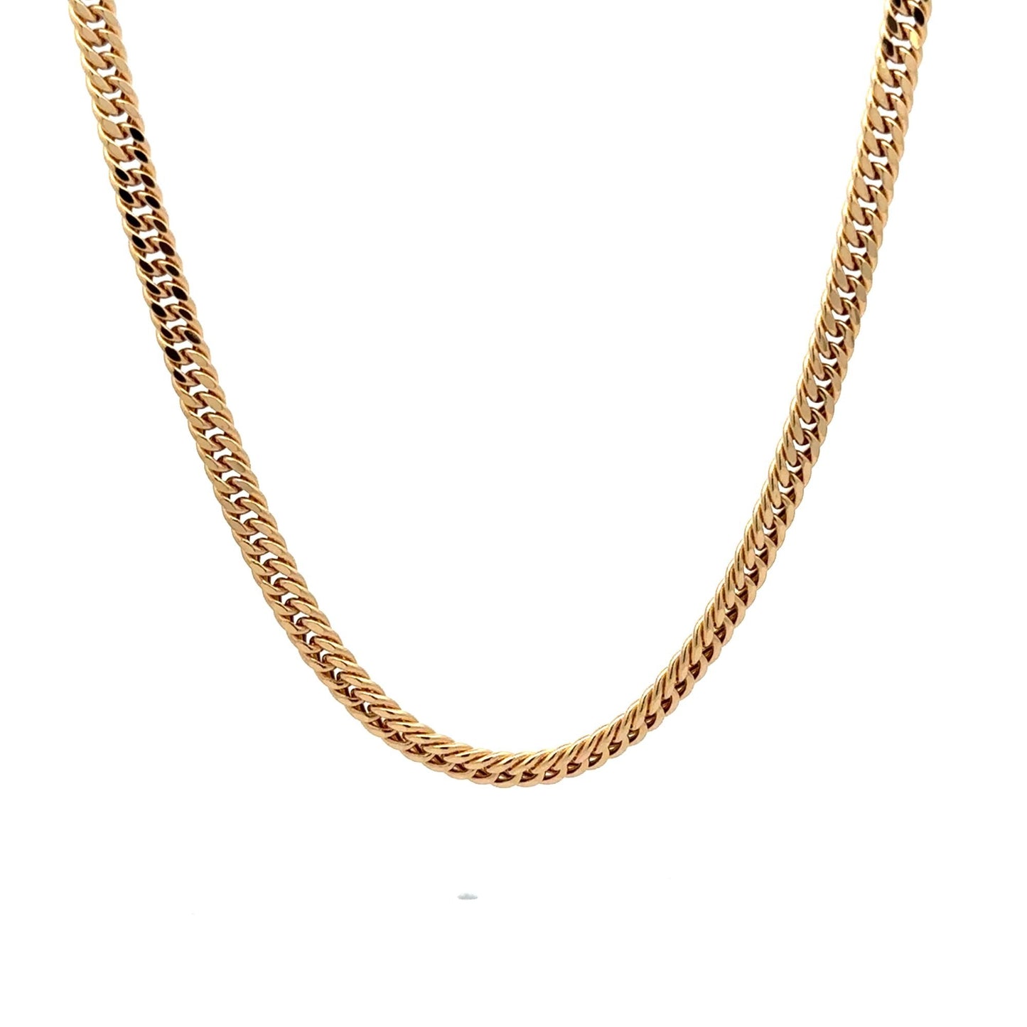 18K Gold Chain Necklace Real Saudi Gold Curb 20 inches 7.33 grams - Rafant