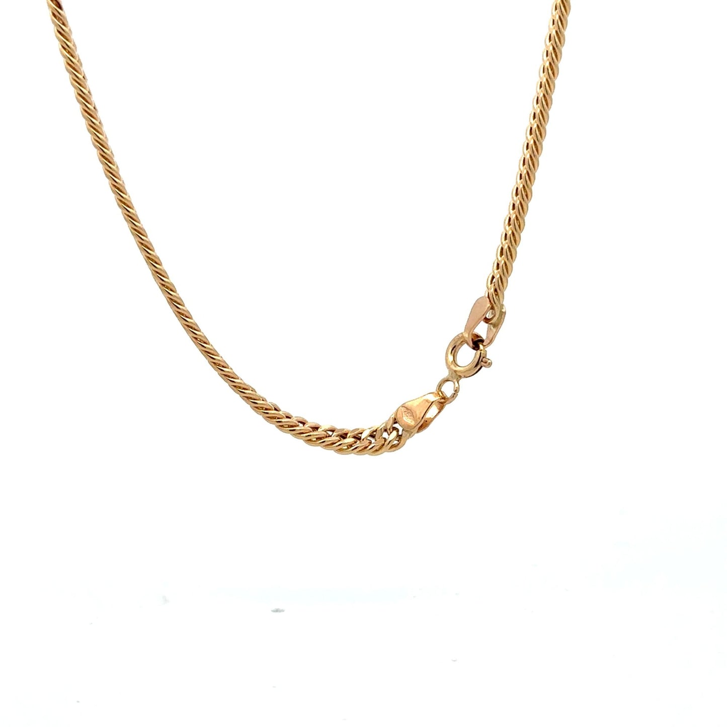 18K Gold Chain Necklace Real Saudi Gold Curb 20 inches 7.33 grams - Rafant