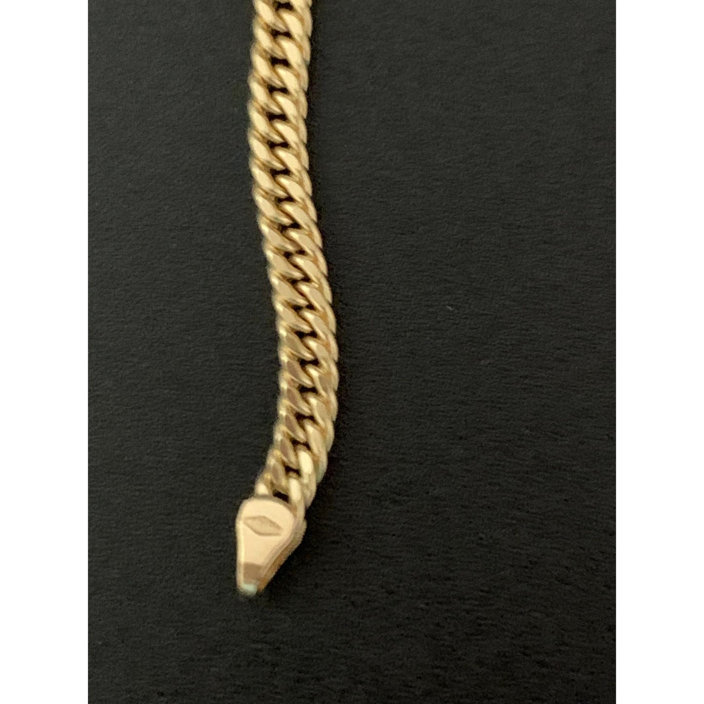 18K Gold Chain Necklace Real Saudi Gold Curb 20 inches 7.33 grams - Rafant