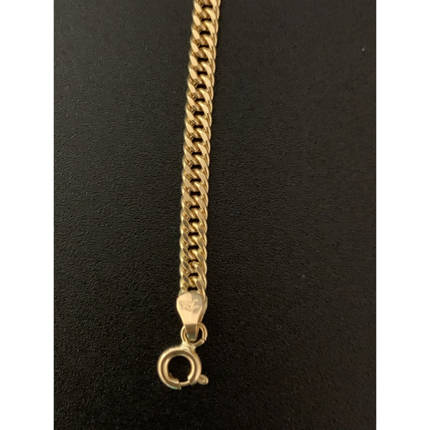 18K Gold Chain Necklace Real Saudi Gold Curb 20 inches 7.33 grams - Rafant