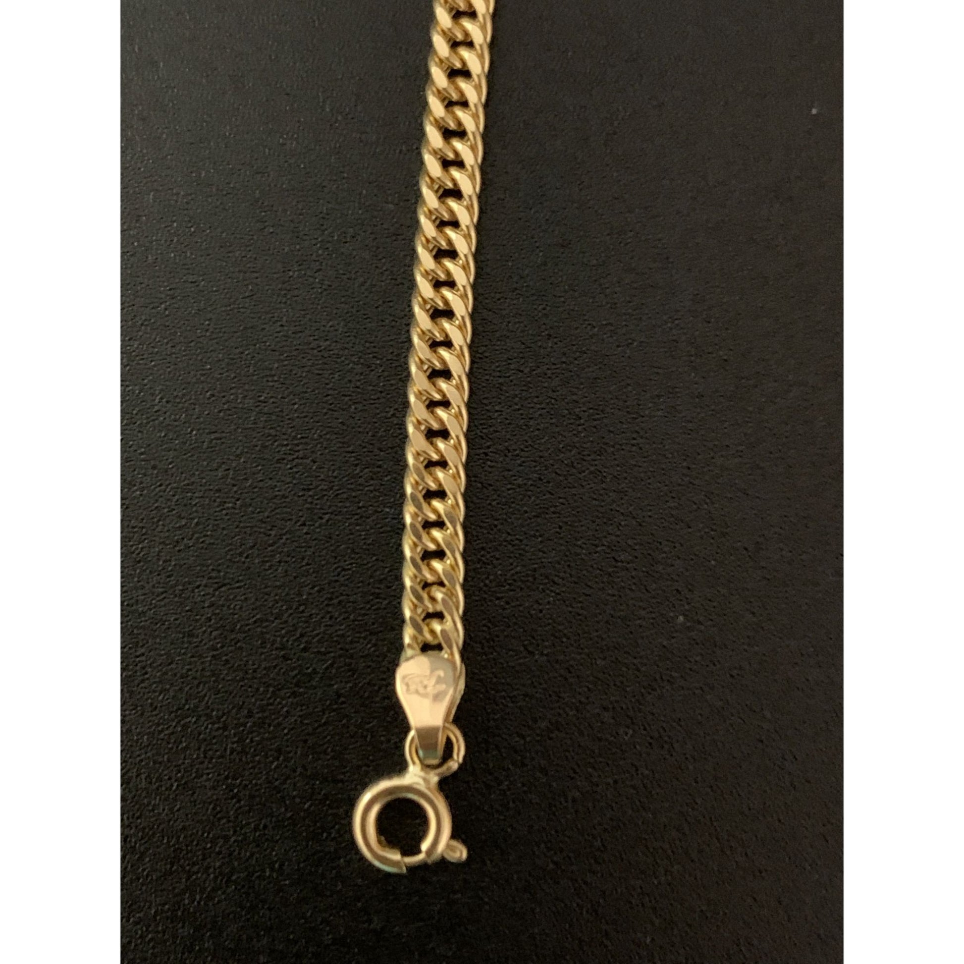 18K Gold Chain Necklace Real Saudi Gold Curb 20 inches 7.33 grams - Rafant