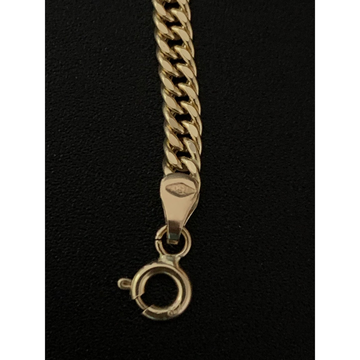 18K Gold Chain Necklace Real Saudi Gold Curb 20 inches 7.33 grams - Rafant