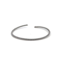 Load image into Gallery viewer, 925 Sterling Silver Cuff Bangle Bracelet Size 6.25 inches Oxidized
