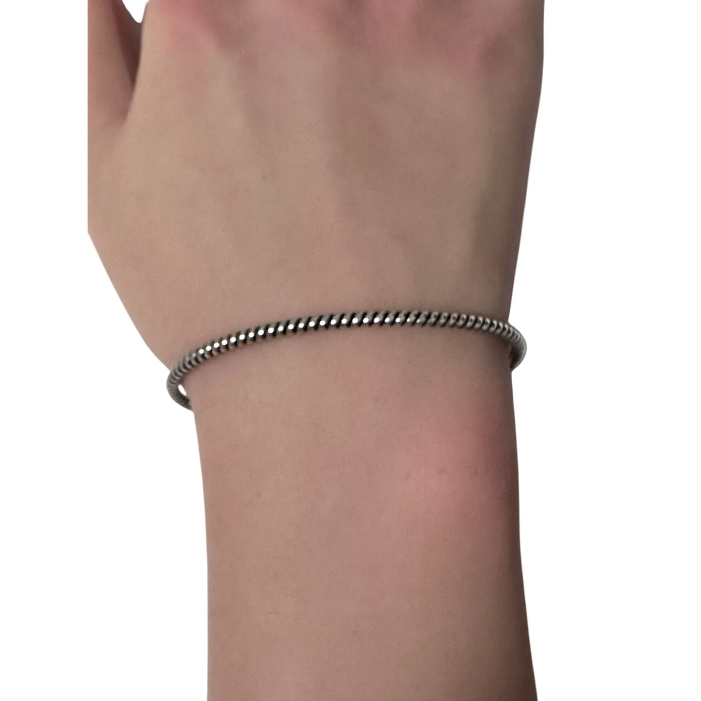 925 Sterling Silver Cuff Bangle Bracelet Size 6.25 inches Oxidized - Rafant