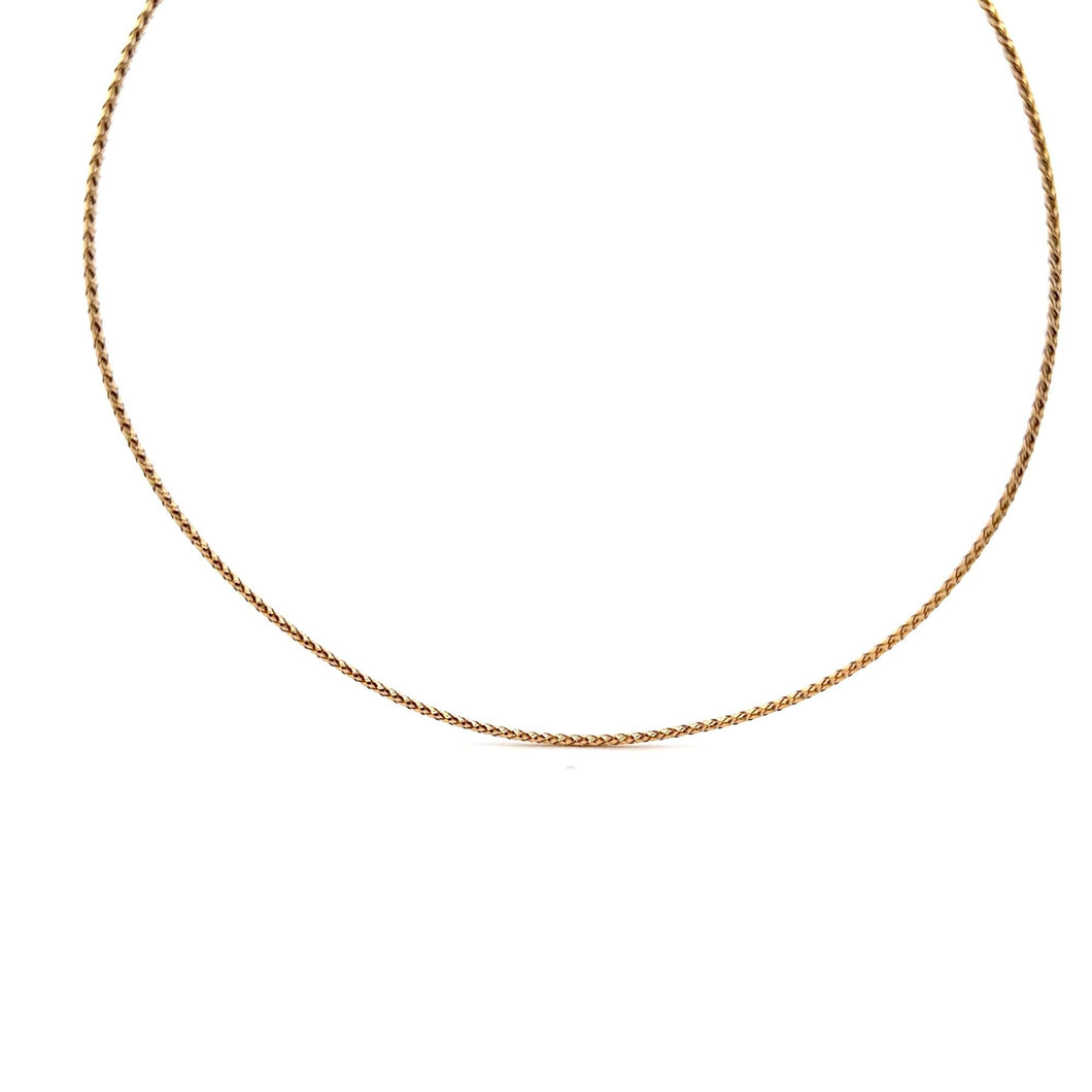 18K Gold Necklace Chain Omega 16.75 inches