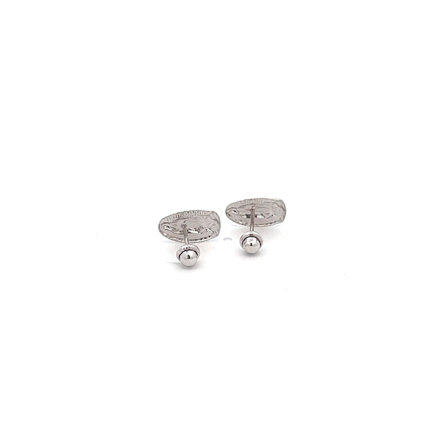 925 Sterling Silver Stud Religious Virgin Mary Earrings Small Screw Back - Rafant