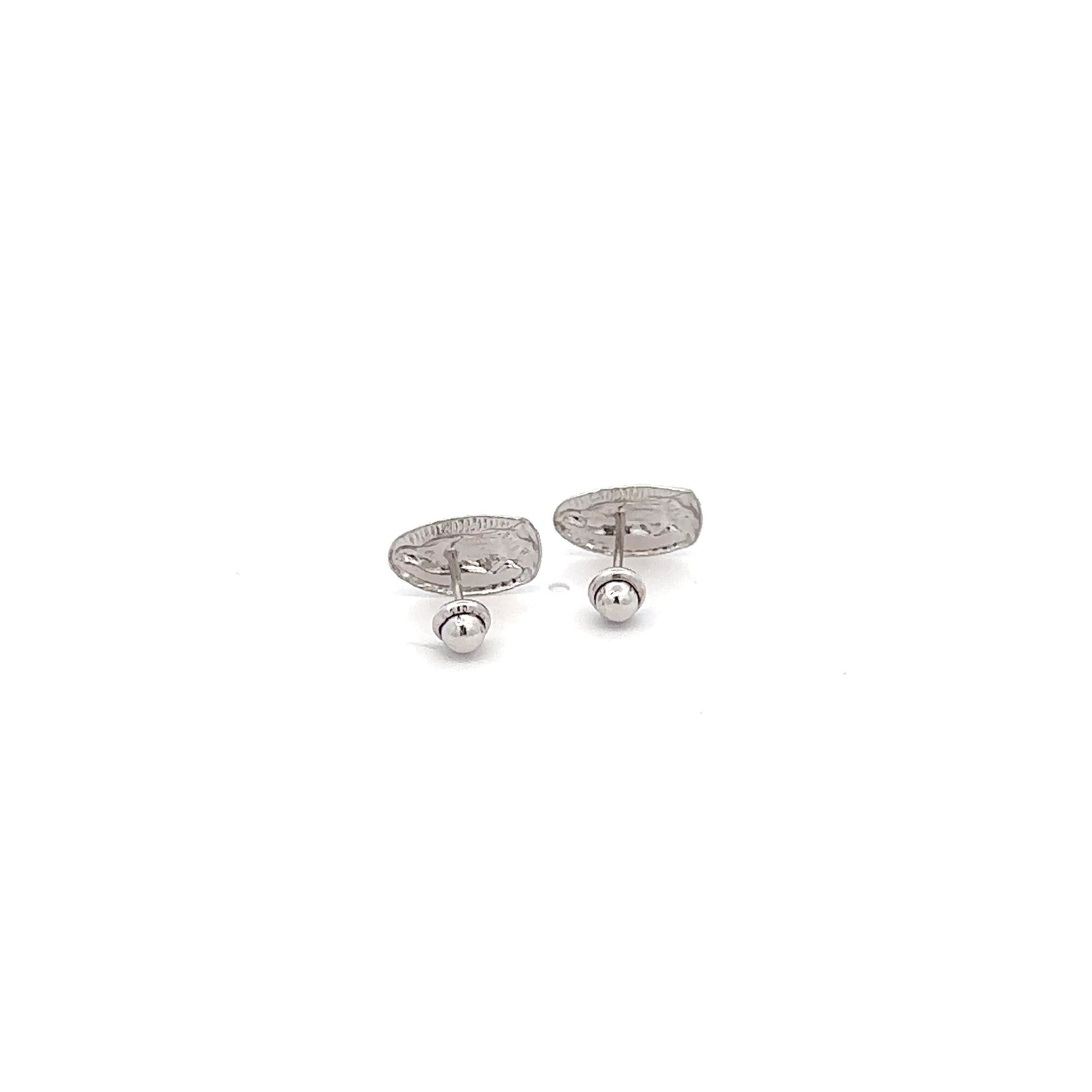 925 Sterling Silver Stud Religious Virgin Mary Earrings Small Screw Back - Rafant