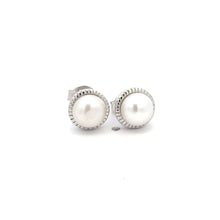 Load image into Gallery viewer, 925 Sterling Silver Stud Earrings Freshwater Pearl - Rafant

