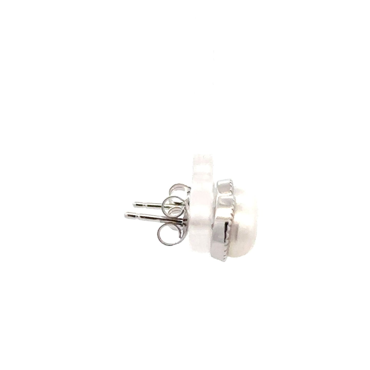 925 Sterling Silver Stud Earrings Freshwater Pearl - Rafant