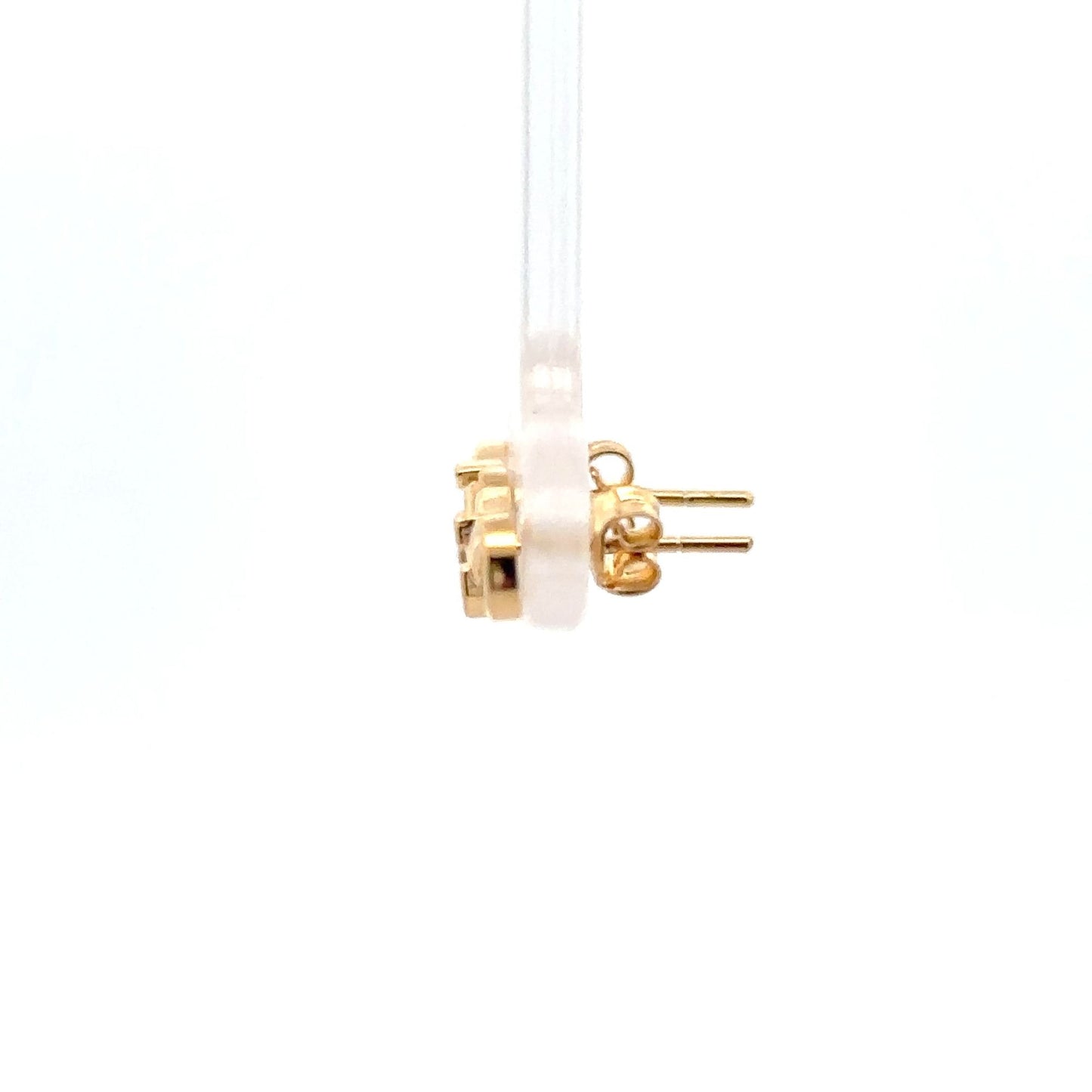 18K Gold Earrings Studs Infinity Arrow 1.42 grams - Rafant