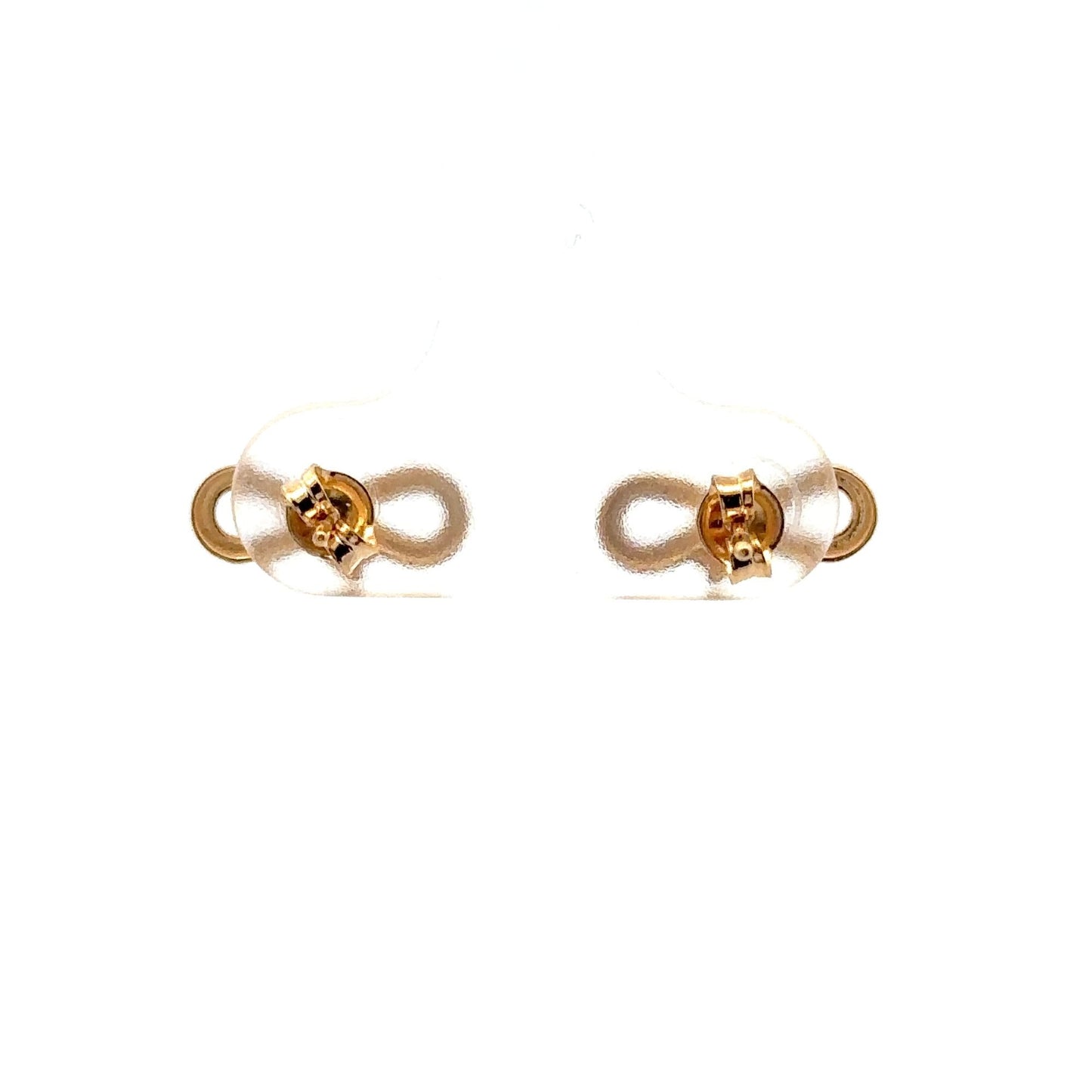 18K Gold Earrings Studs Infinity Arrow 1.42 grams - Rafant