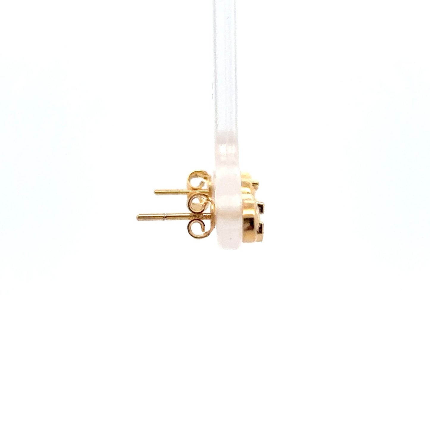 18K Gold Earrings Studs Infinity Arrow 1.42 grams - Rafant
