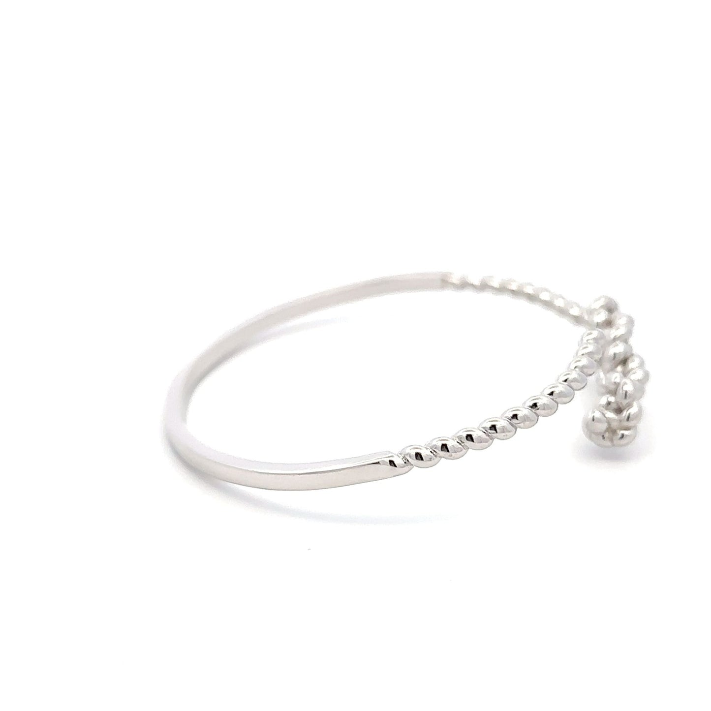925 Sterling Silver Bangle Wire Bracelet Adjustable Size 6.25 inches - Rafant
