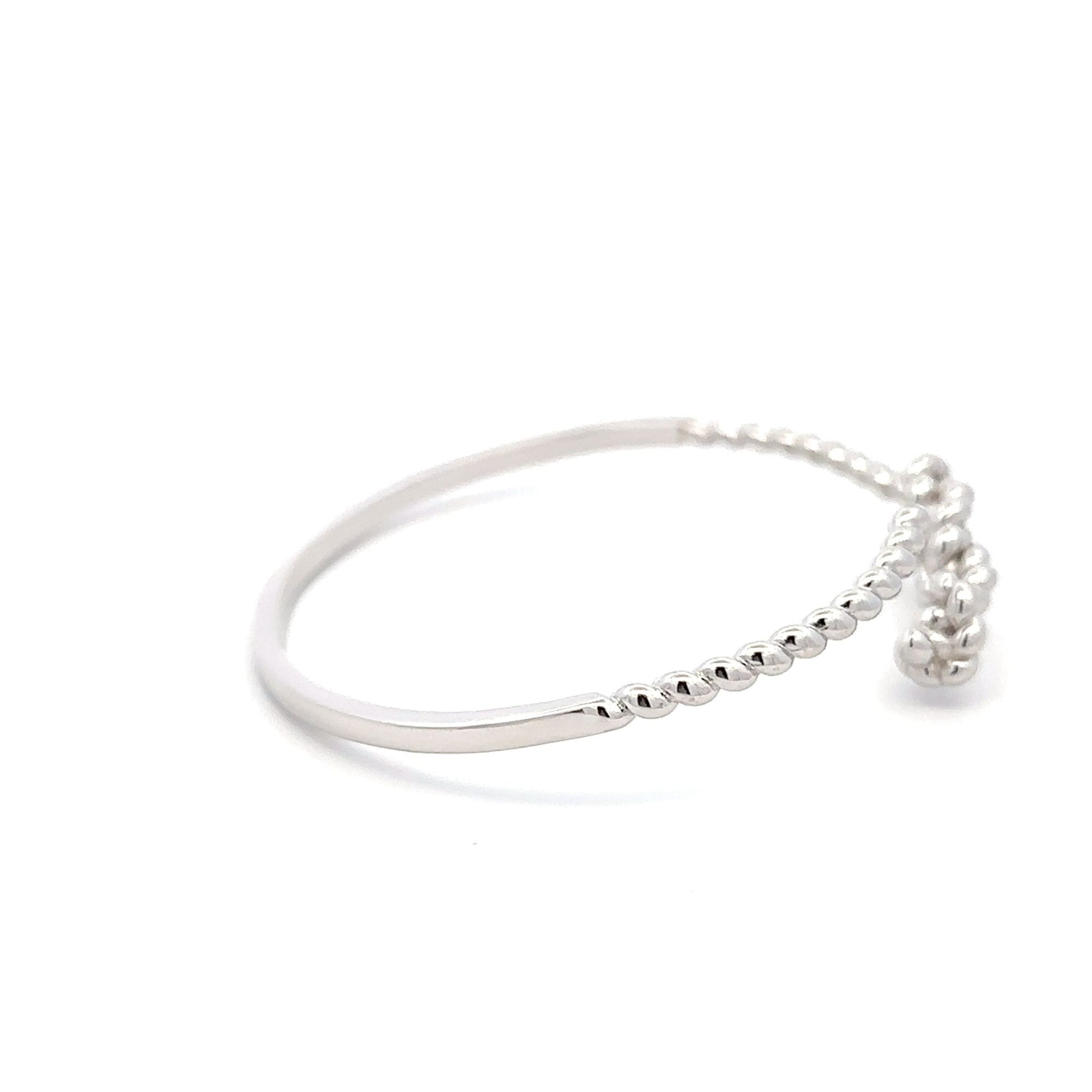 925 Sterling Silver Bangle Wire Bracelet Adjustable Size 6.25 inches - Rafant