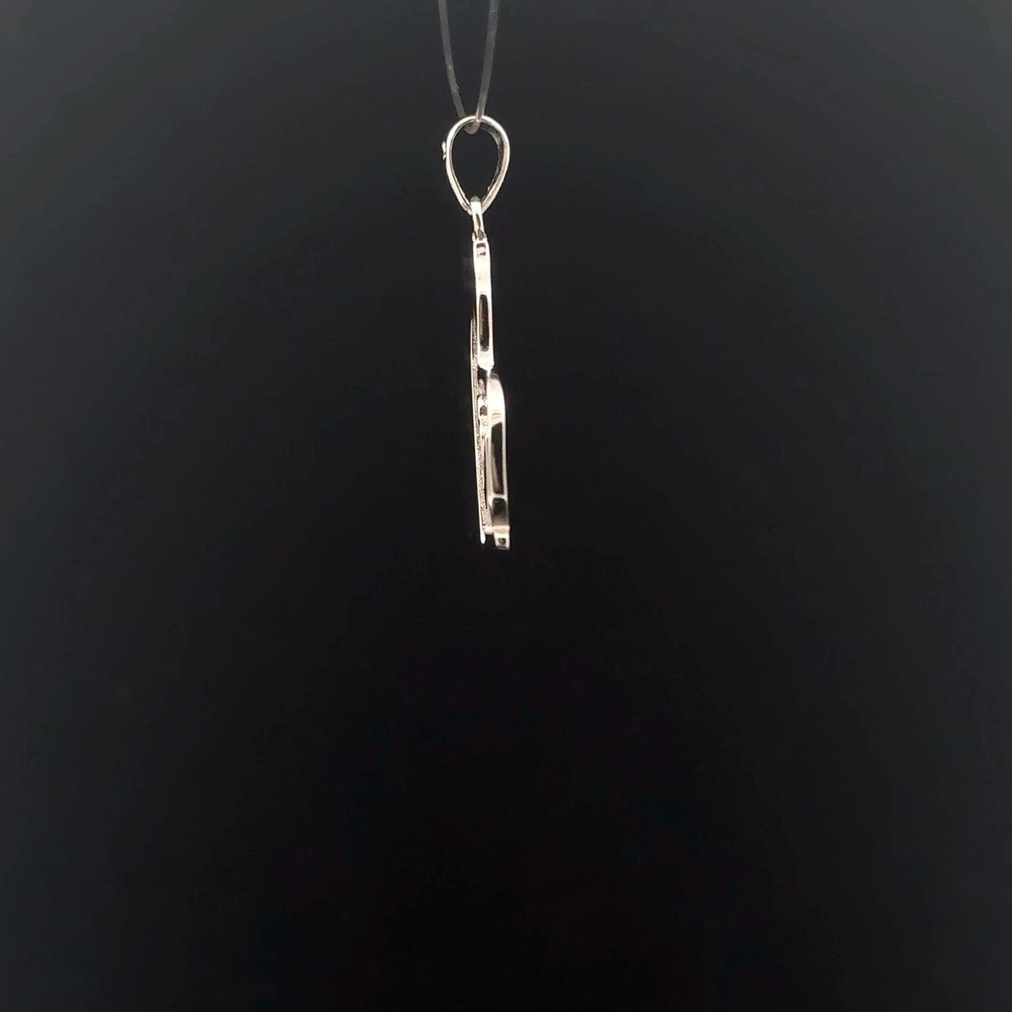 925 Sterling Silver Pendant Charm  Heart Beat - Rafant