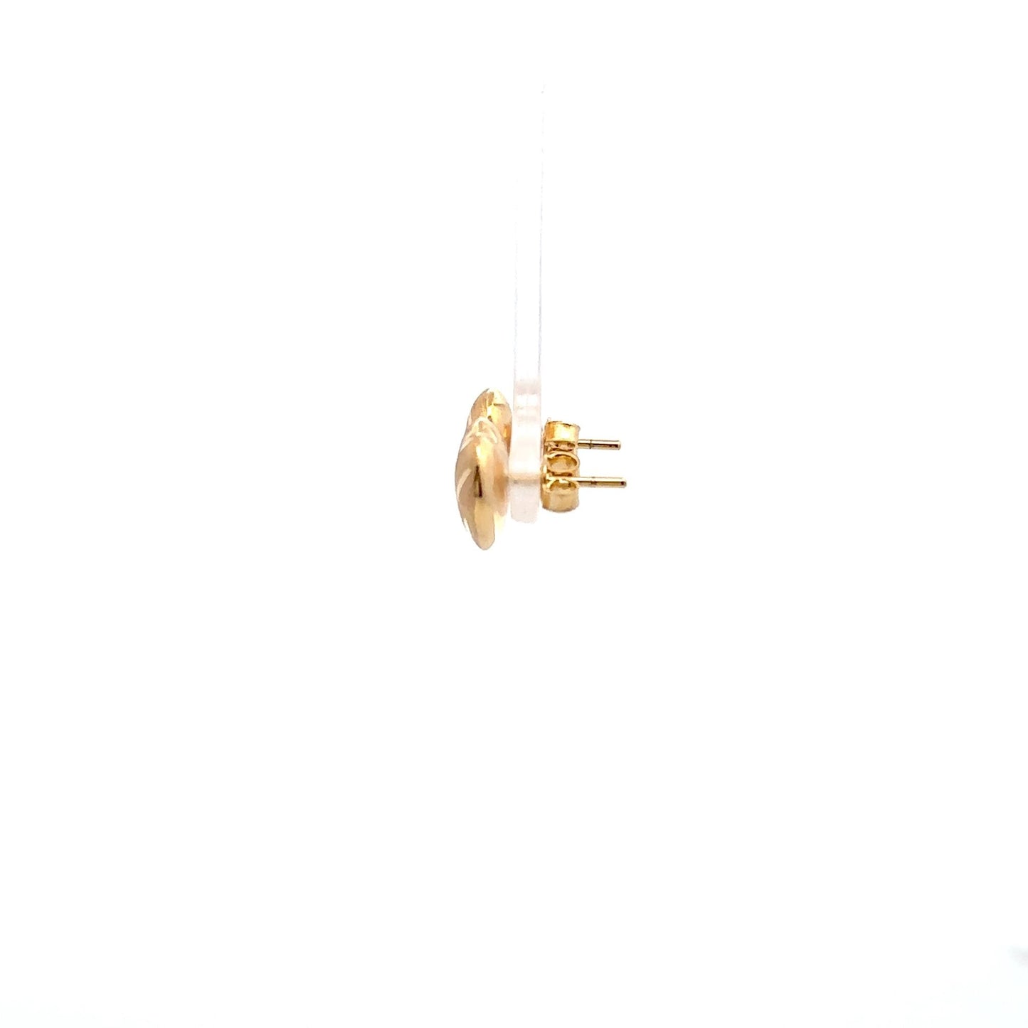 18K Gold Earrings Stud Heart  2.72 grams - Rafant