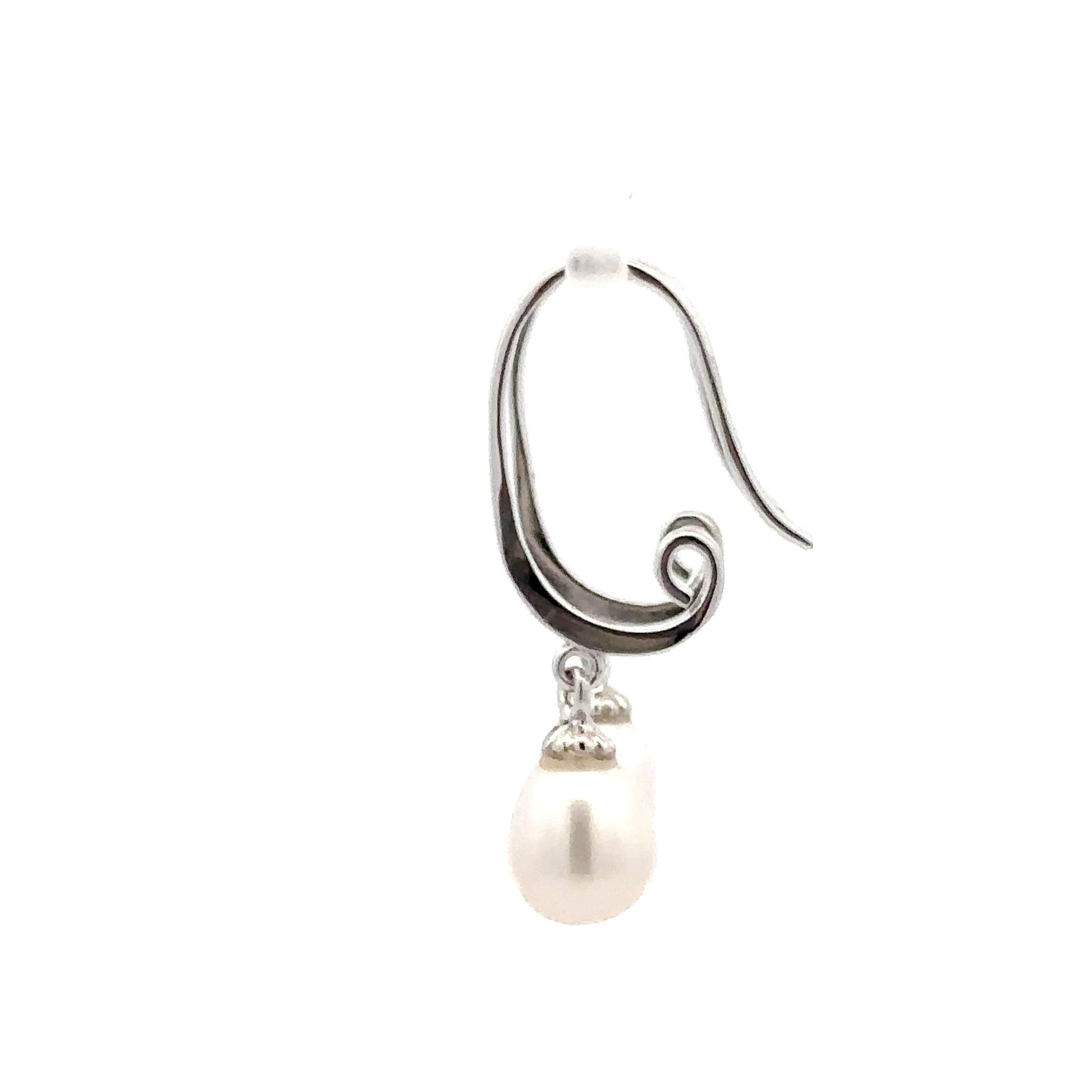 925 Sterling Silver Dangle Drop Freshwater Pearls Fine Jewelry - Rafant