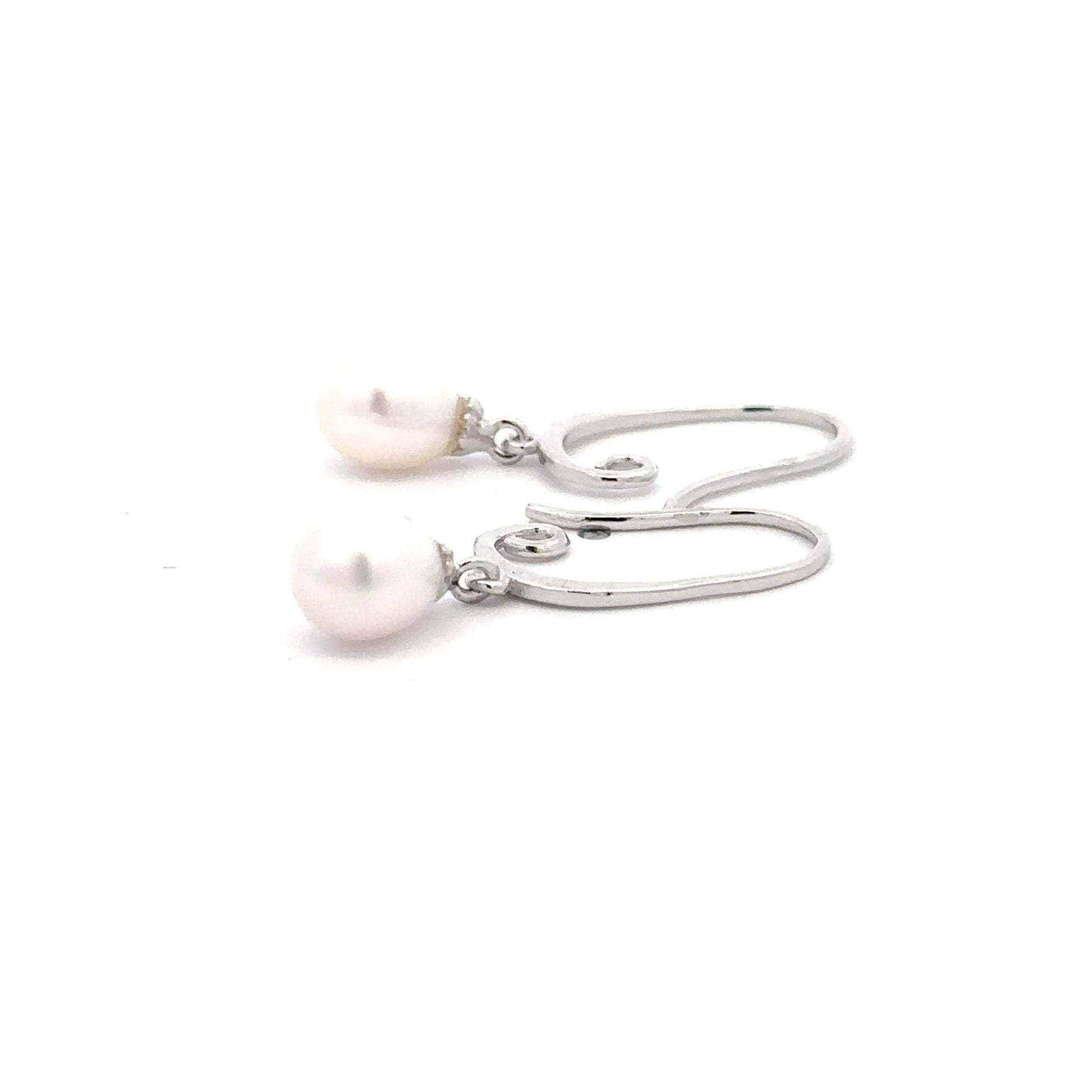 925 Sterling Silver Dangle Drop Freshwater Pearls Fine Jewelry - Rafant