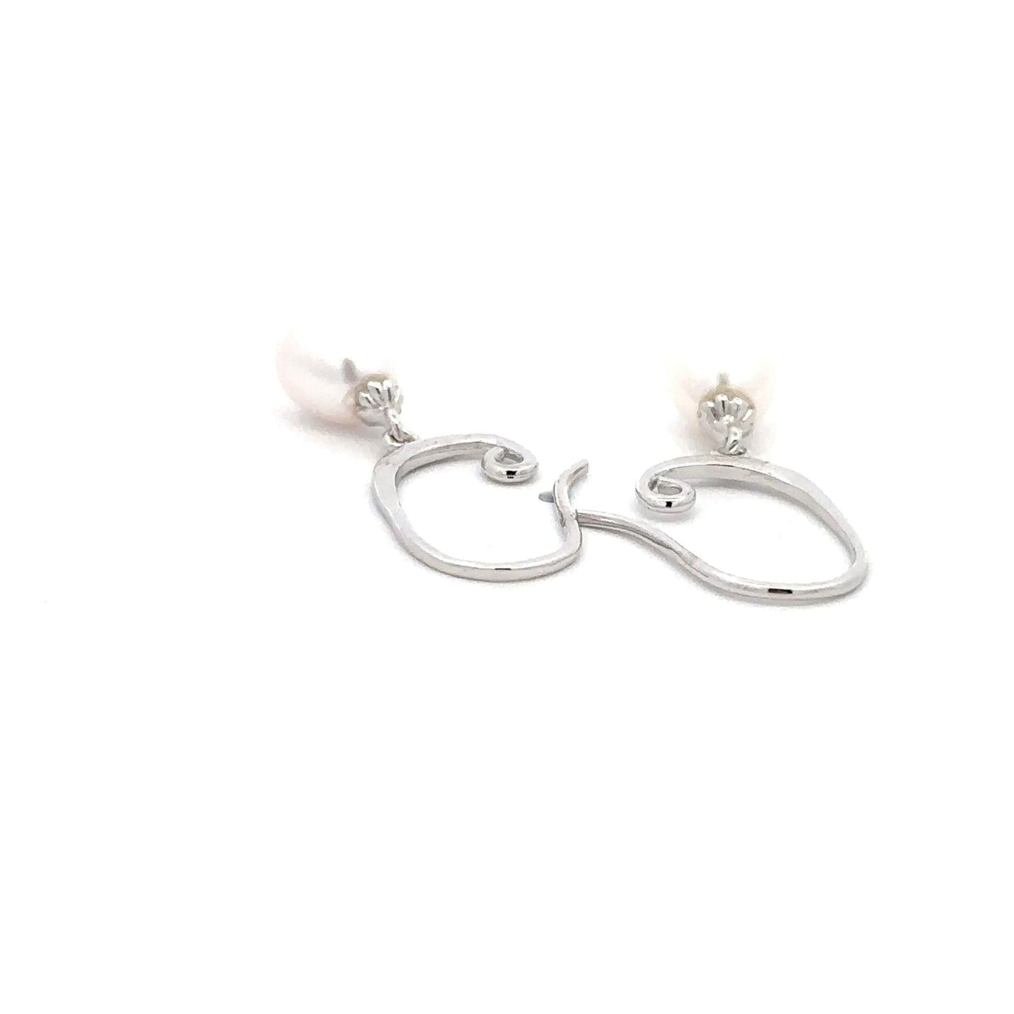 925 Sterling Silver Dangle Drop Freshwater Pearls Fine Jewelry - Rafant