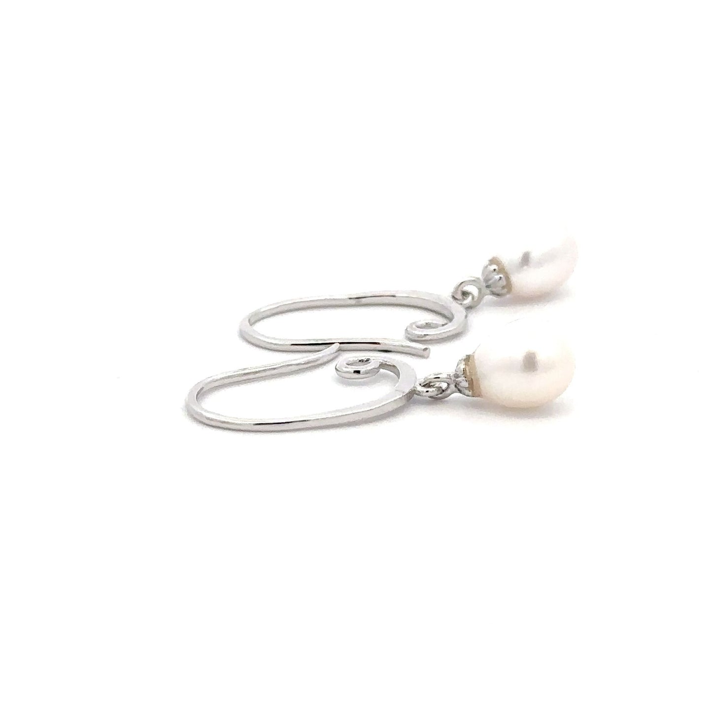 925 Sterling Silver Dangle Drop Freshwater Pearls Fine Jewelry - Rafant