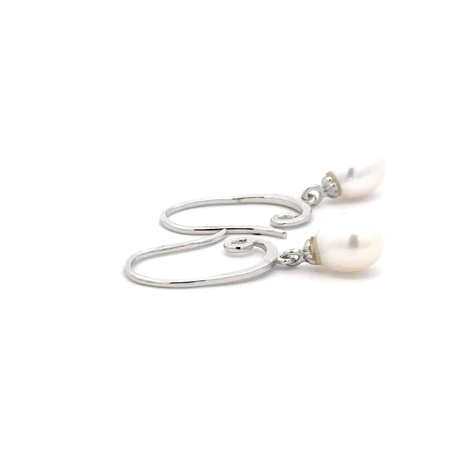 925 Sterling Silver Dangle Drop Freshwater Pearls Fine Jewelry - Rafant