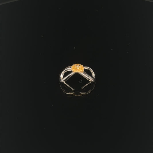 925 Sterling Silver Charm Bead Sunshine Flower - Rafant