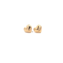 Load image into Gallery viewer, 18K Gold Earrings Stud Puffed Heart - Rafant
