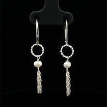 Load image into Gallery viewer, 925 Sterling Silver Leverback Earrings Freshwater Tassel Interchangeable Modular
