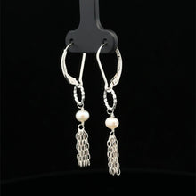 Load image into Gallery viewer, 925 Sterling Silver Leverback Earrings Freshwater Tassel Interchangeable Modular
