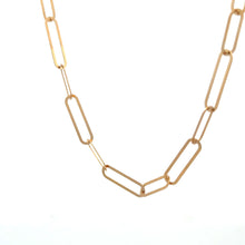 Load image into Gallery viewer, 18K Gold Necklace Paperclip Chain 18 inches - Rafant
