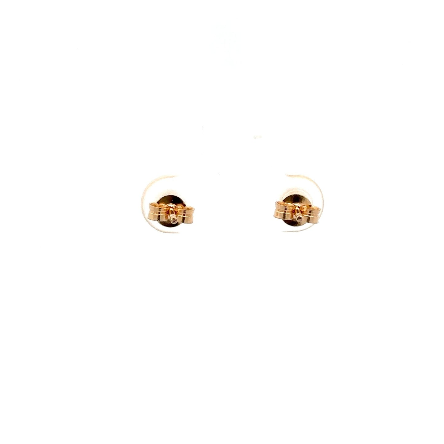 18K Gold Earrings Stud Balls Polished Small - Rafant