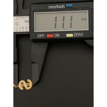 Load image into Gallery viewer, 18K Gold Necklace Chain 17.75 inches Pendant Dollar Sign 2.40 grams
