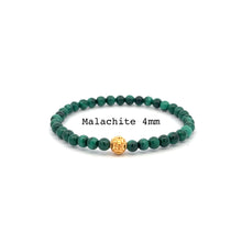 Load image into Gallery viewer, 18K Gold Money Coin Ball Lucky Charm Bracelet Mini Gemstones Natural Lapis Lazuli 4mm
