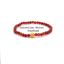 Load image into Gallery viewer, 18K Gold Money Coin Ball Lucky Charm Bracelet Mini Gemstones Natural Lapis Lazuli 4mm
